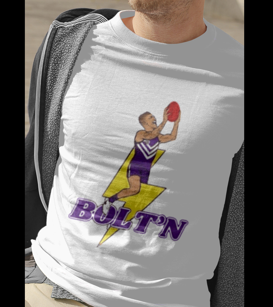 Bolt'n High Flying Australian Football Player AFL Footy T-Shirt