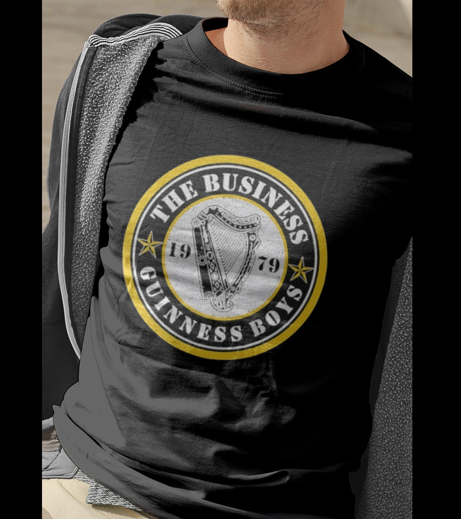 The Business 1979 Guinness Boys Oi! Punk Rock Harp T-Shirt