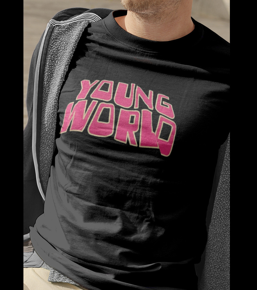Young World Streetwear Pink Bold Text Fashion T-Shirt