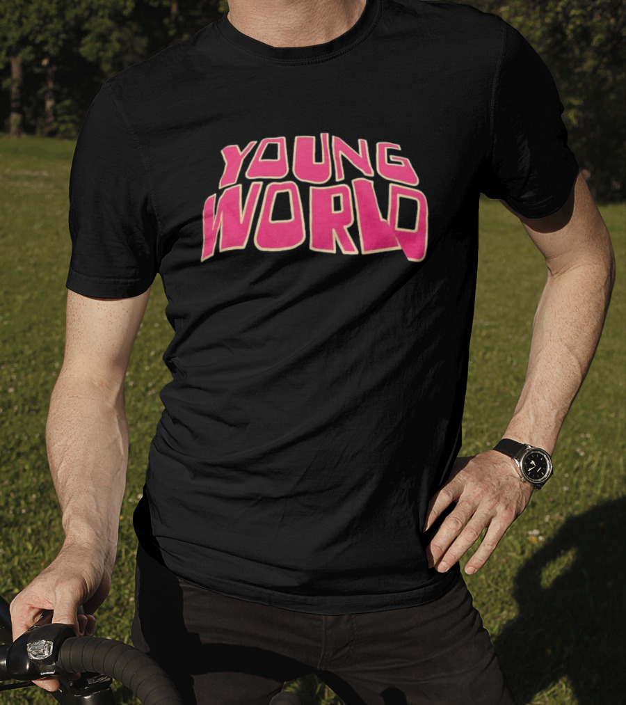Young World Streetwear Pink Bold Text Fashion T-Shirt