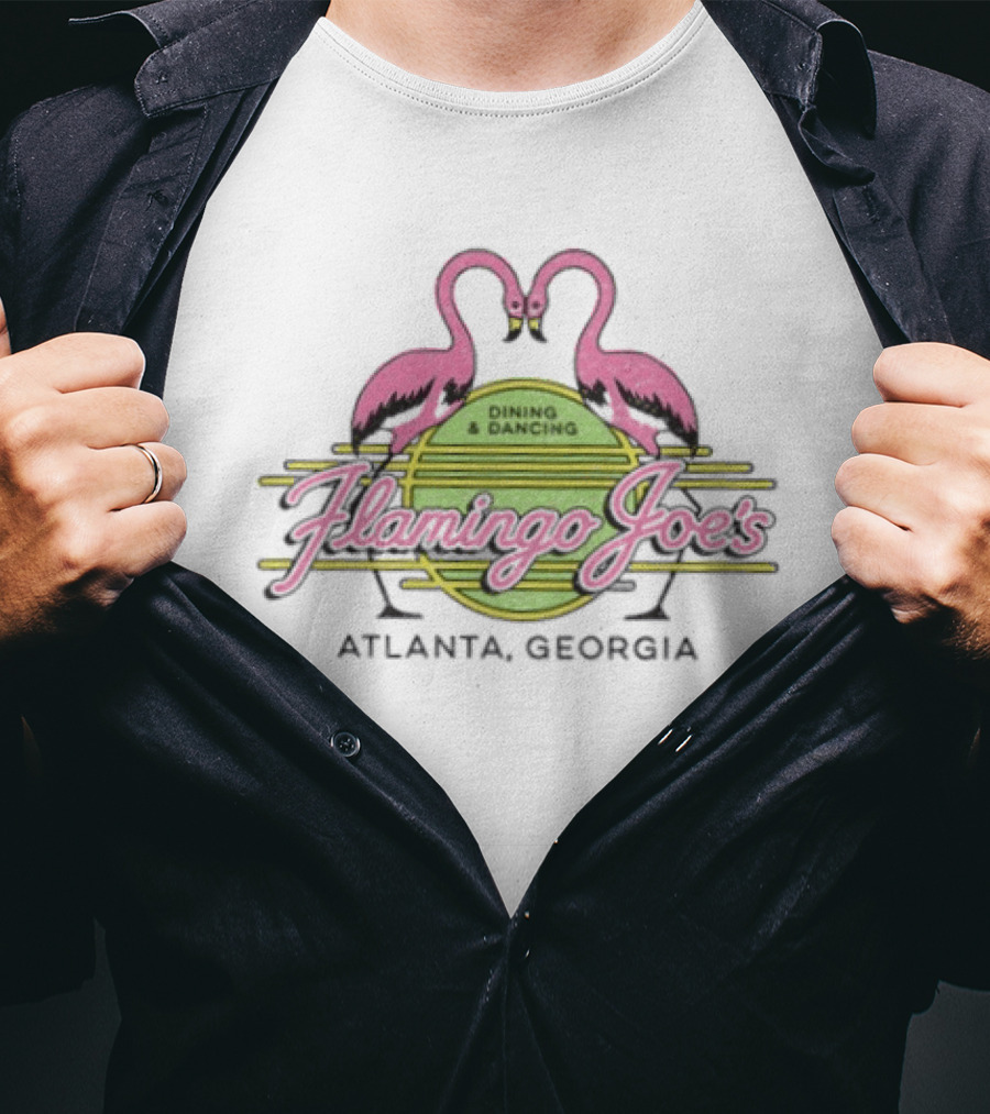 Flamingo Joe's Dining And Dancing Flamingo Pair Atlanta Georgia T-Shirt