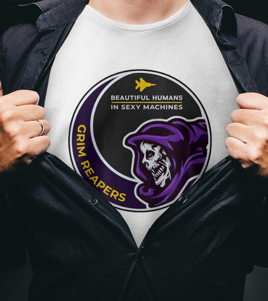 Grim Reapers Beautiful Humans In Sexy Machines Jet Pilot T-Shirt