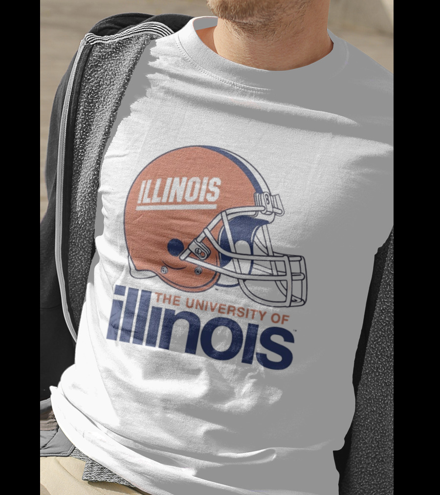 Illinois Football Helmet University Of Illinois Team Spirit T-Shirt
