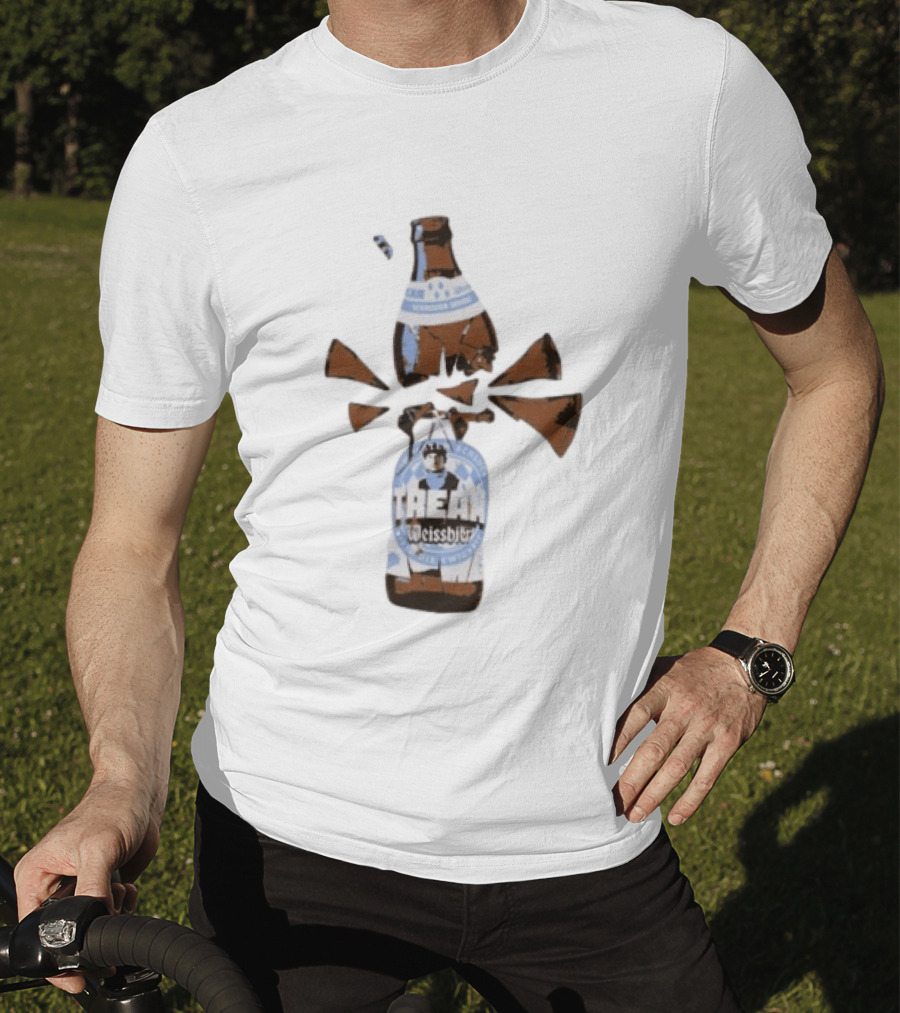 Tream Weissbier Vom Ersten Schluck Bis In Die Ewigkeit Schneider Weisse Exploding Beer Bottle T-Shirt