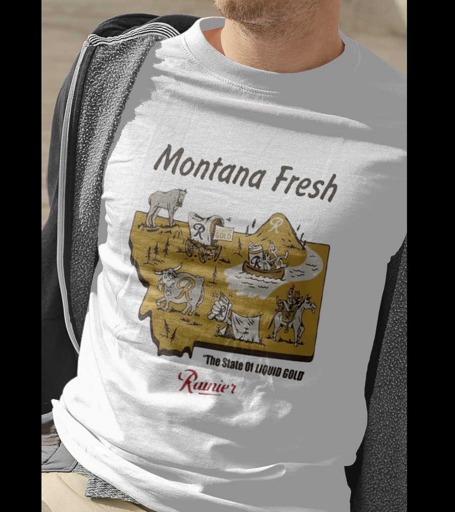 Rainier Montana Fresh The State Of Liquid Gold Liquid Gold T-Shirt