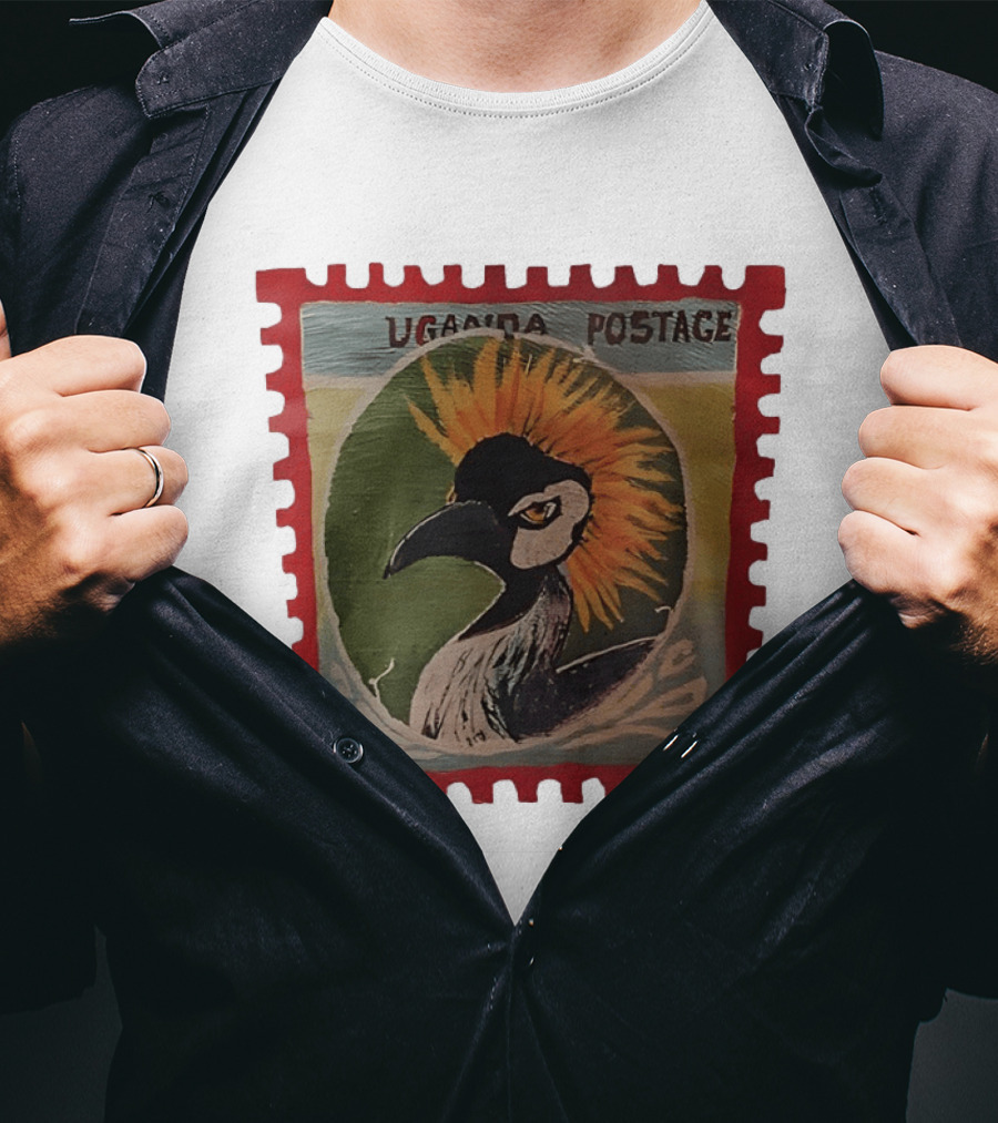 Uganda Postage Stamp Grey Crowned Crane T-Shirt