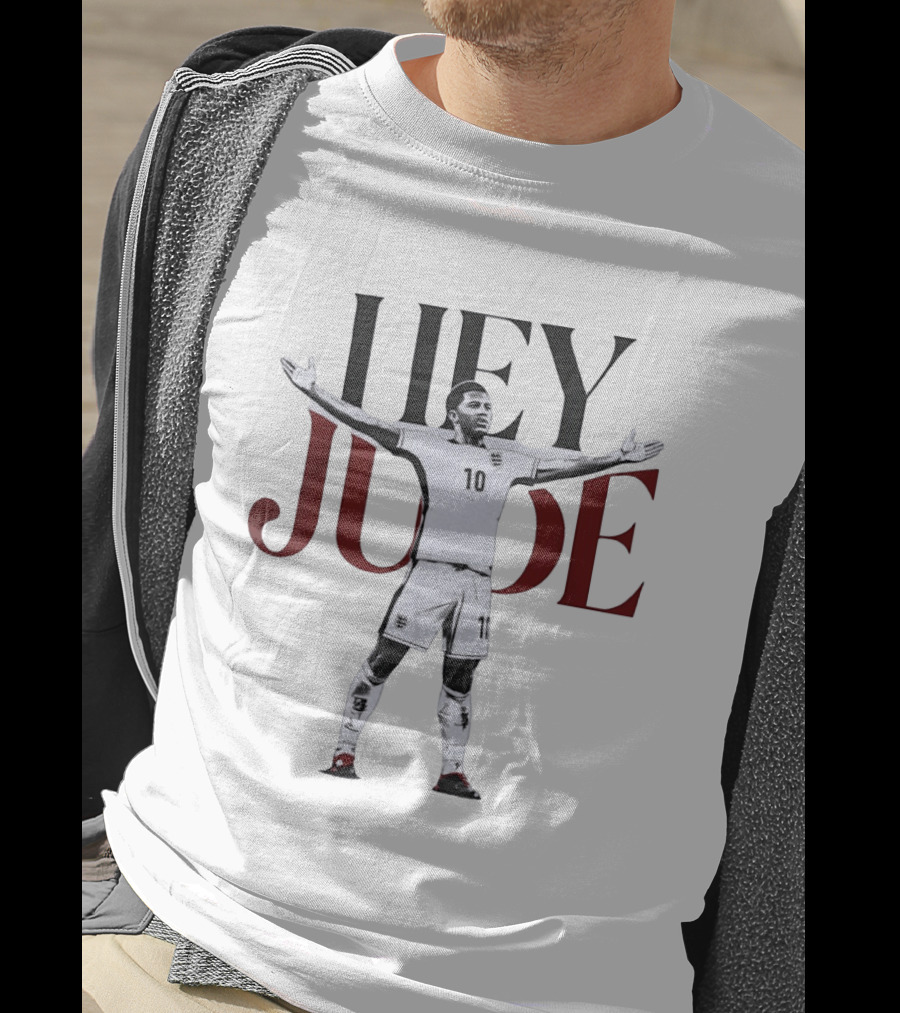 Hey Jude 10 England Three Lions Football Player Celebration T-Shirt
