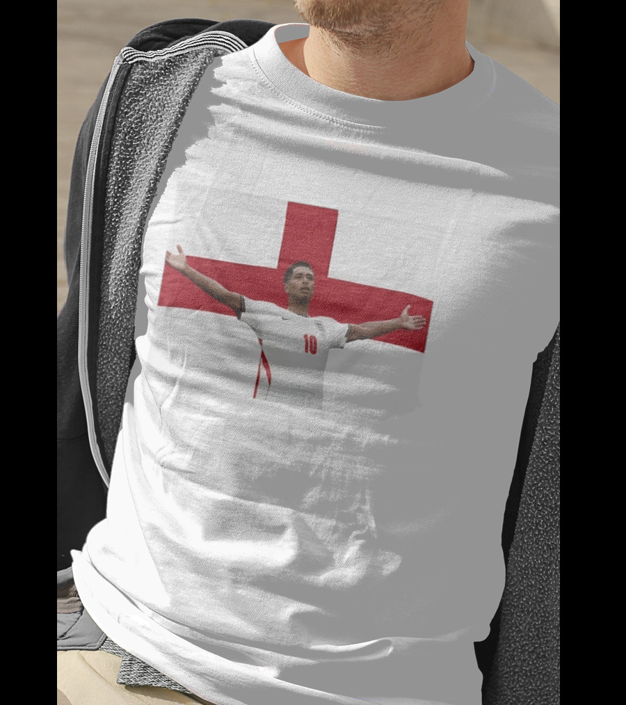 Jude Bellingham England Number 10 St George's Cross Flag T-Shirt