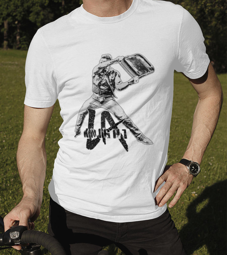LA Knight Folding Chair Action Pose T-Shirt
