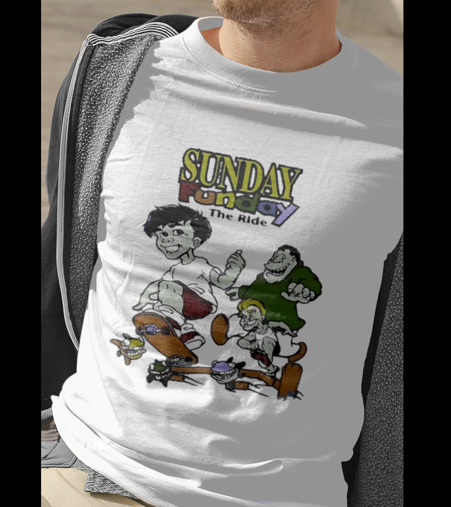 SUNDAY Funday The Ride Skateboarding Adventure Kids T-Shirt
