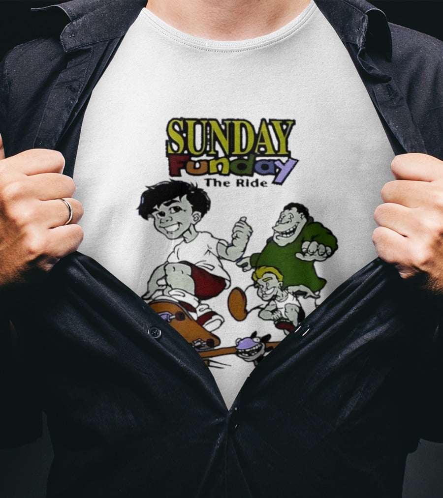 SUNDAY Funday The Ride Skateboarding Adventure Kids T-Shirt