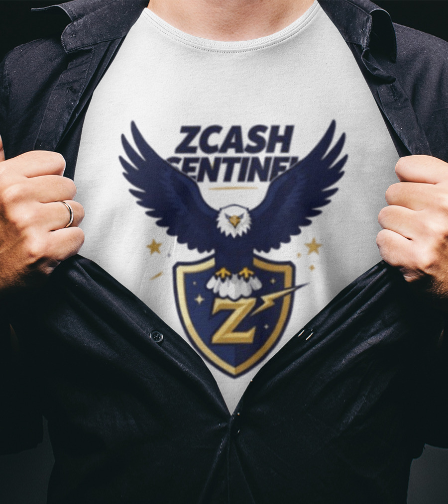 Zcash Sentinel Eagle Shield Cryptocurrency Z T-Shirt