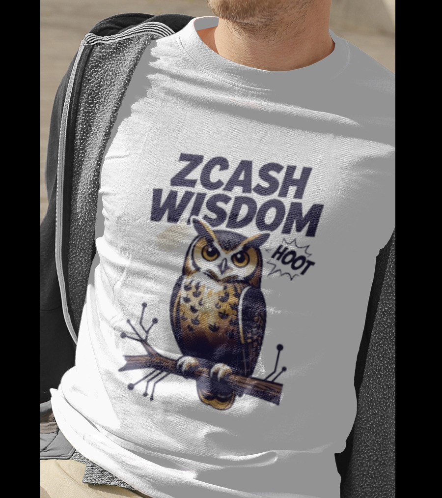 Zcash Wisdom Owl Hoot Cryptocurrency Insight T-Shirt
