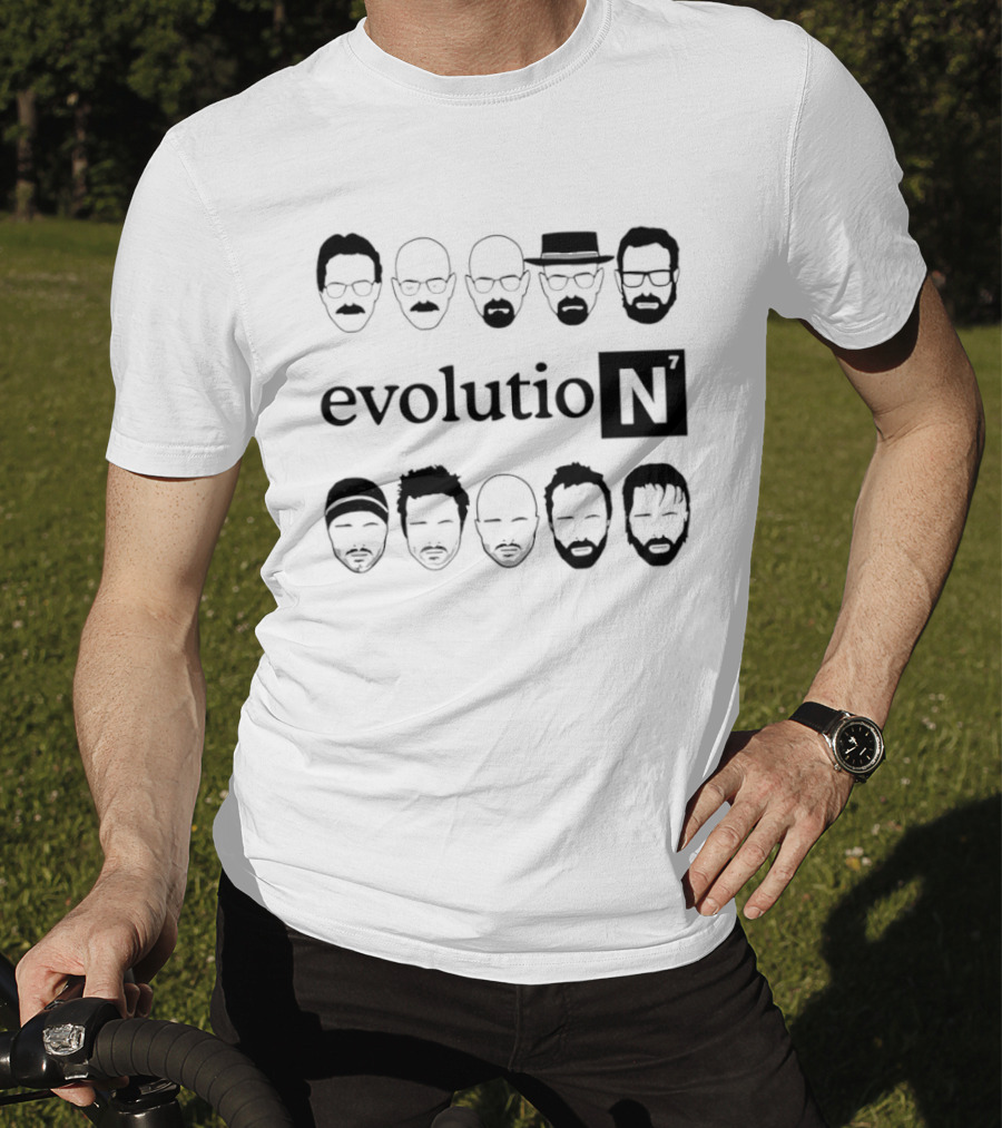 Evolution Walter White Jesse Pinkman Breaking Bad Faces T-Shirt