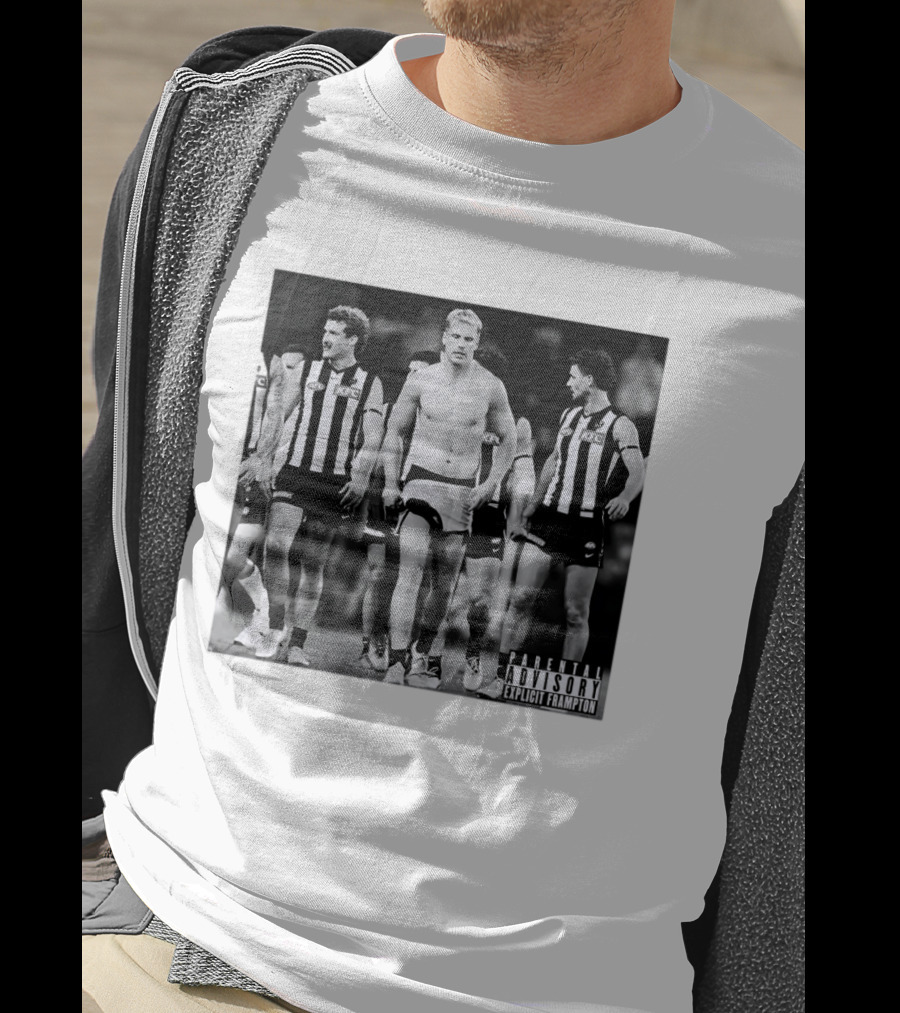 Collingwood Magpies Players Parental Advisory Explicit Frampton AFL Football Team Australia T-Shirt
