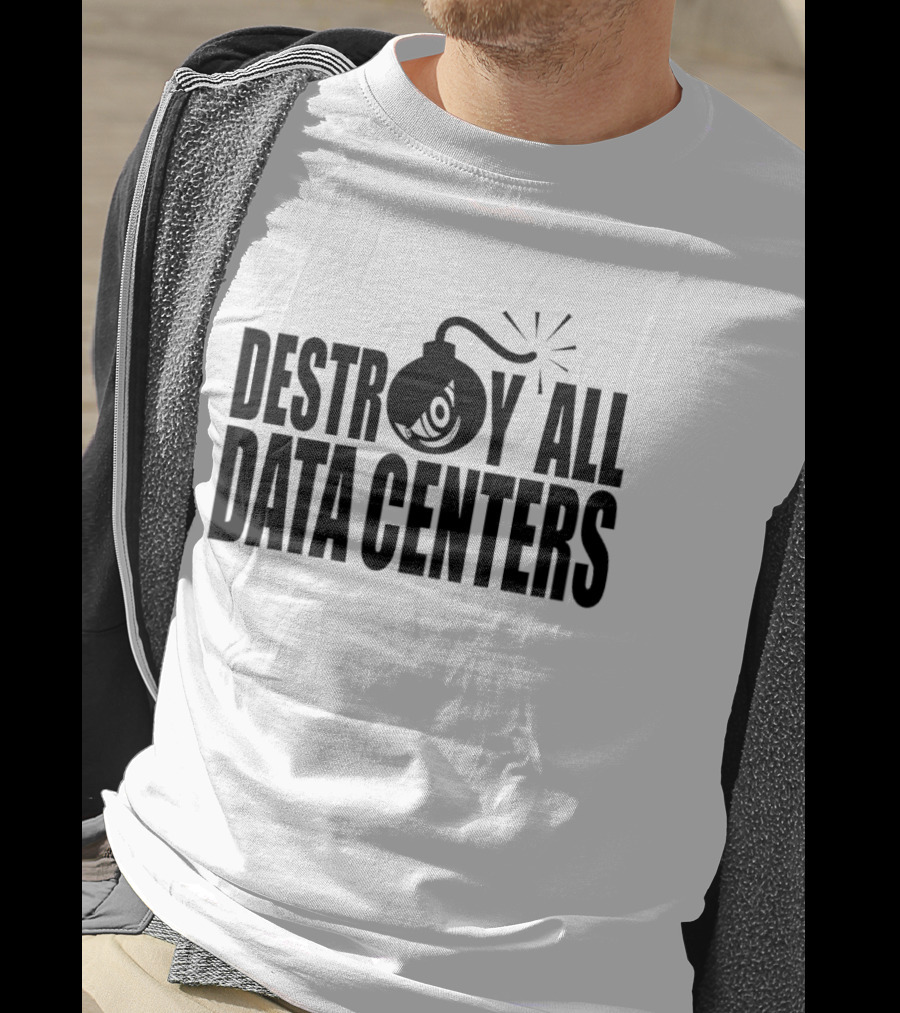Destroy All Data Centers Tech Humor Bomb Icon Server Room T-Shirt
