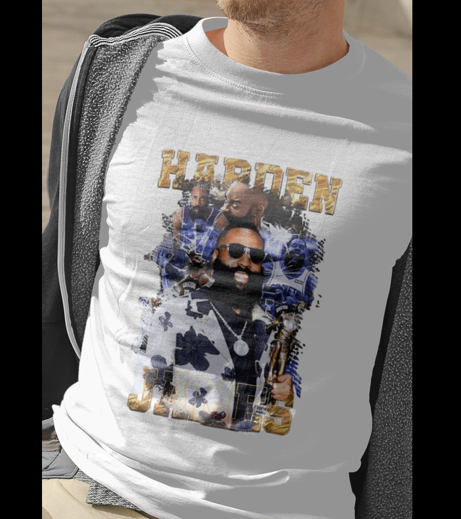 James Harden Houston Rockets NBA Legend Collage T-Shirt