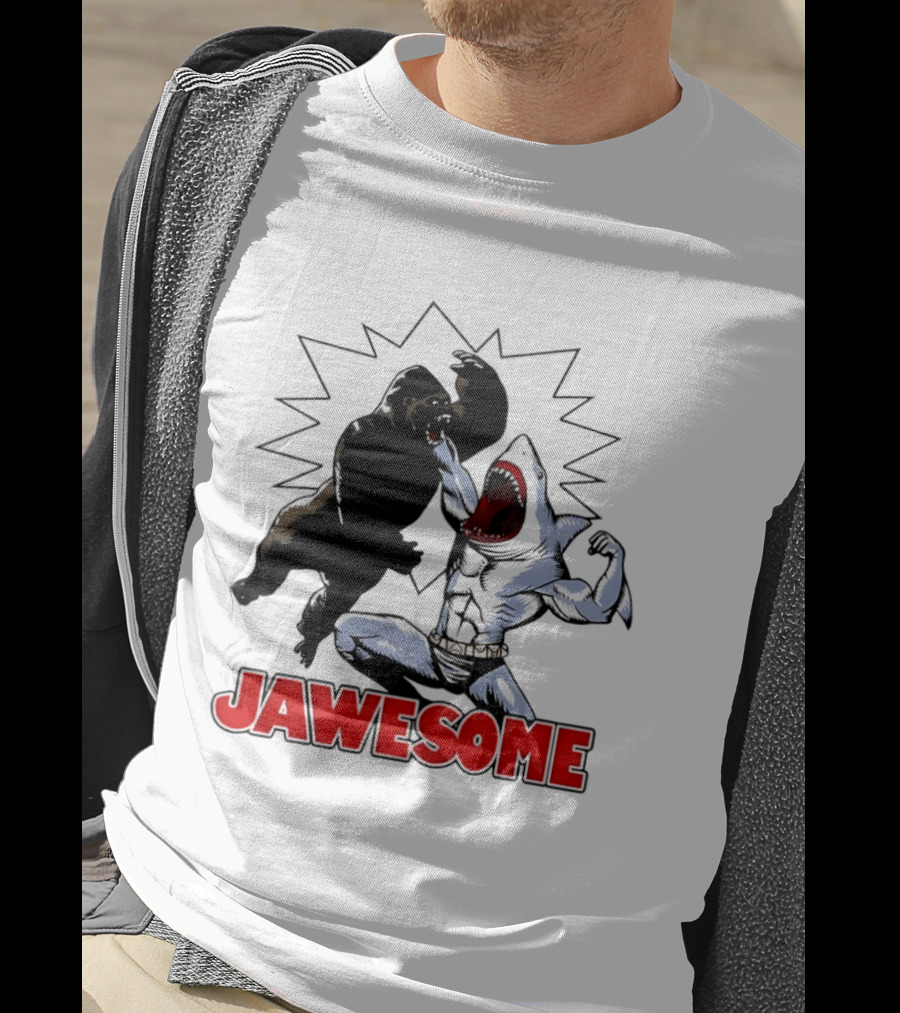 Jawesome Gorilla Vs Shark Battle Showdown T-Shirt
