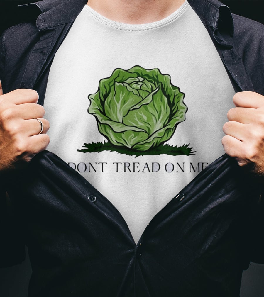 Don't Tread On Me Cabbage Vegetable Gadsden T-Shirt