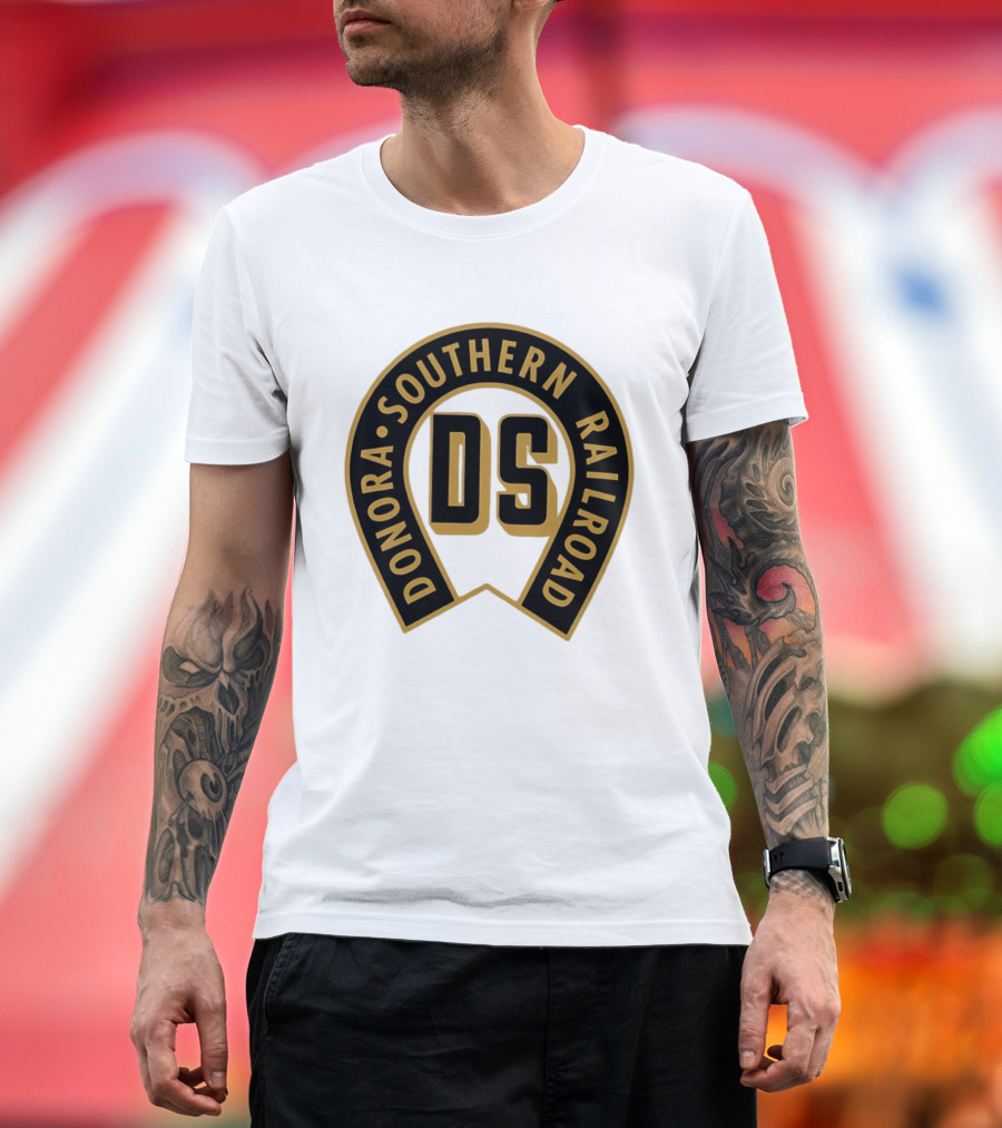 Donora Southern Railroad Horseshoe DS Monogram T-Shirt