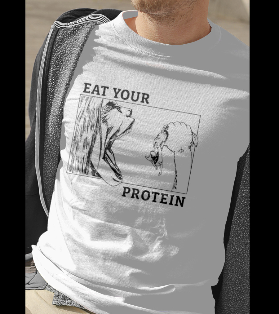 Eren Yeager Eat Your Protein Attack On Titan Fitness Motivation T-Shirt