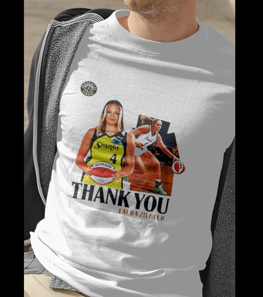 Sparais Laura Ziegler Thank You Basketball #4 Sports T-Shirt