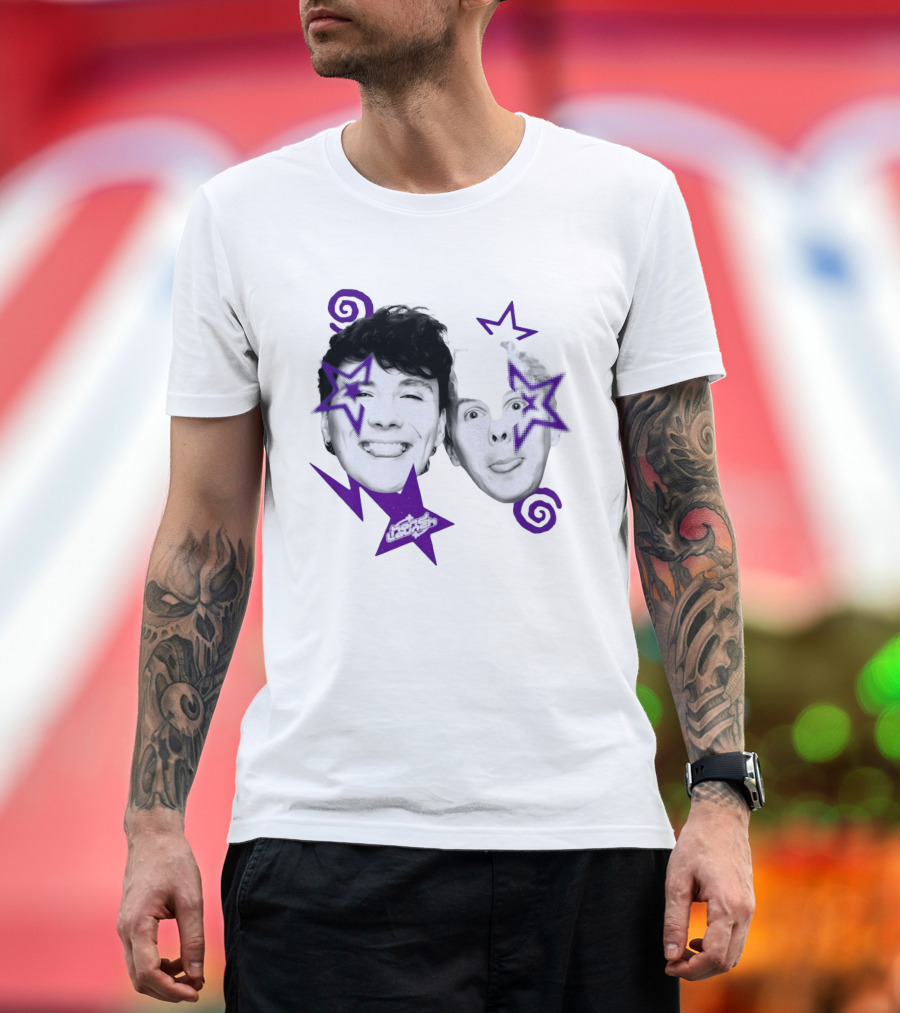 Hard Launch Firstpinof Iconic Faces With Purple Aesthetic Swirls And Stars T-Shirt