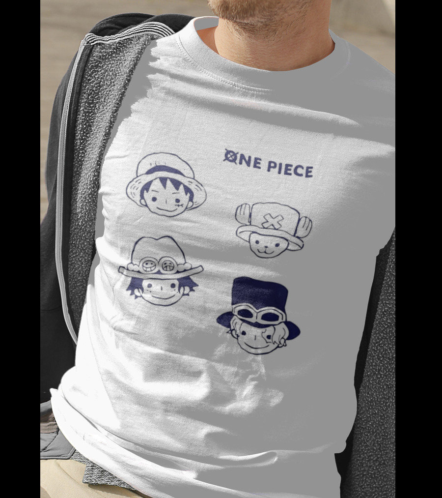 One Piece Luffy Ace Sabo Chopper Characters Manga Anime T-Shirt