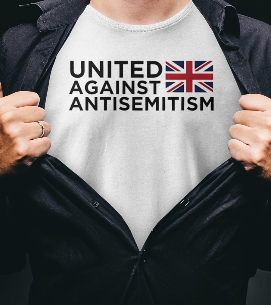 United Against Antisemitism UK Flag Anti Hate T-Shirt