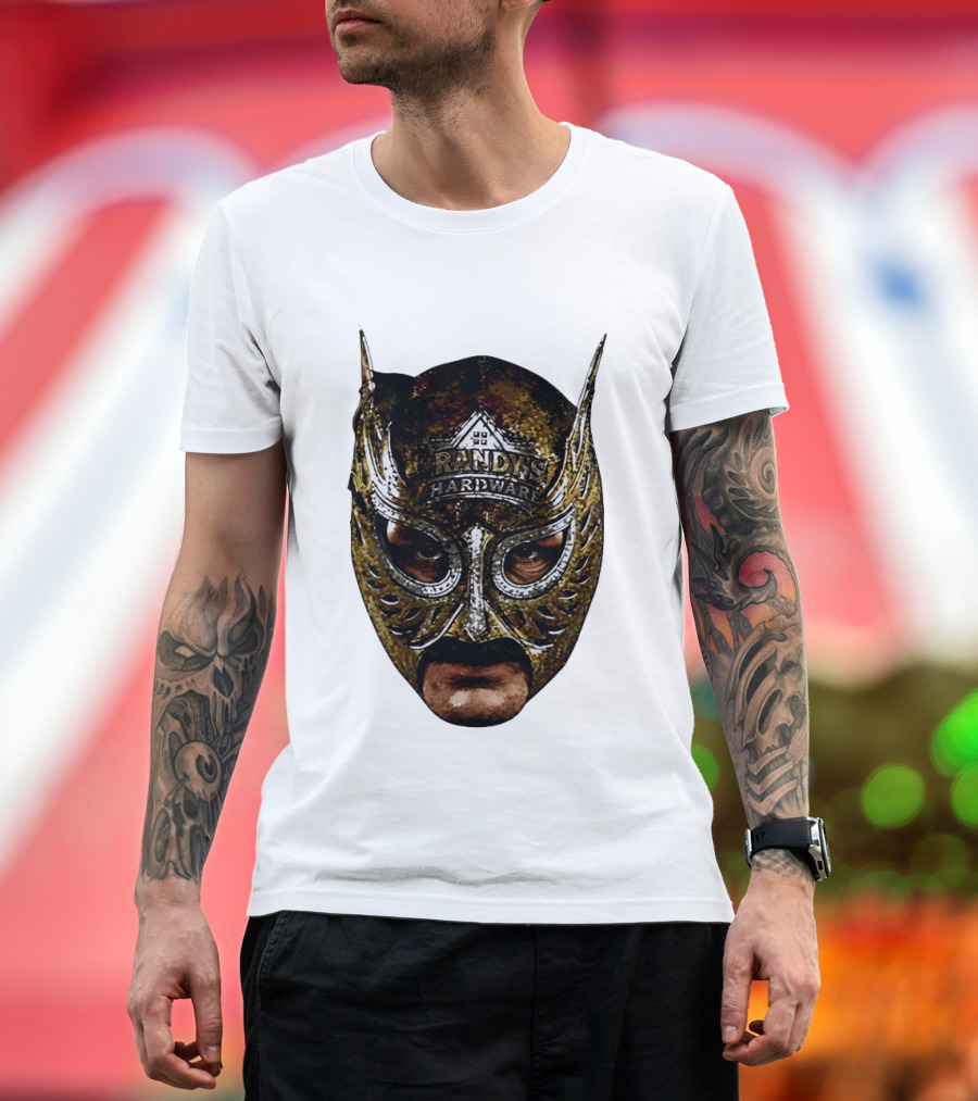 Randy's Hardware Luchador Mask Metallic Gold T-Shirt
