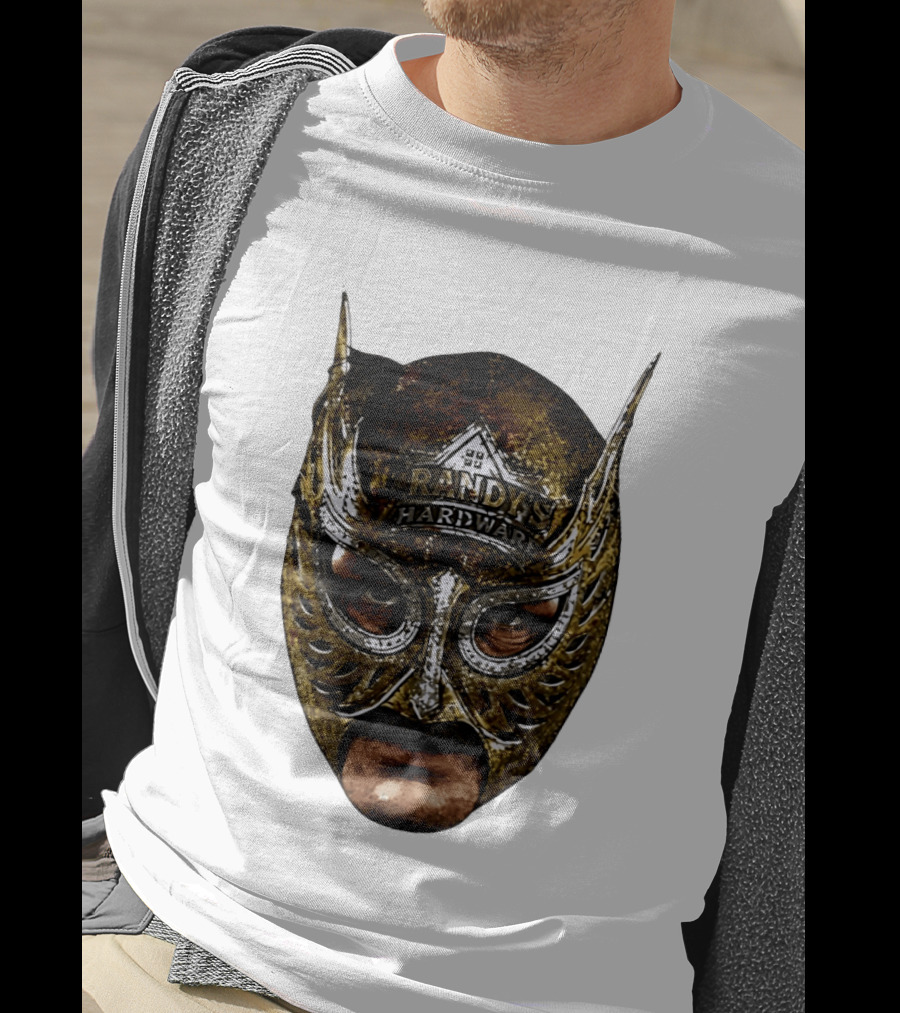Randy's Hardware Luchador Mask Metallic Gold T-Shirt