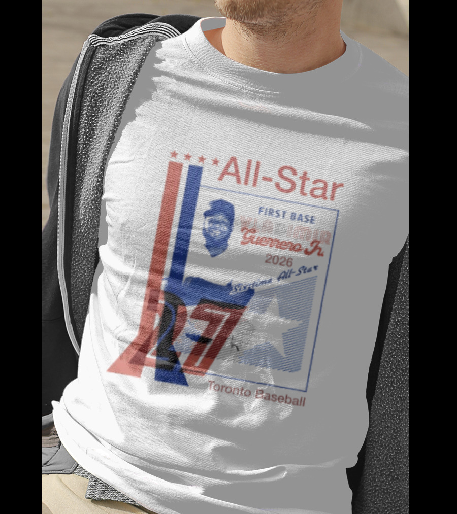 Vladimir Guerrero Jr 2026 First Base Six Time All Star Toronto Baseball T-Shirt