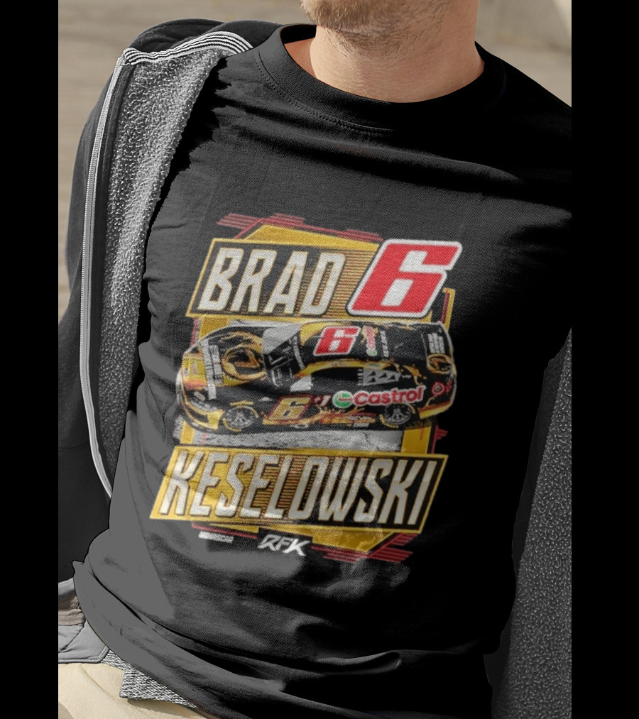 Brad Keselowski RFK Racing NASCAR Castrol Number 6 T-Shirt