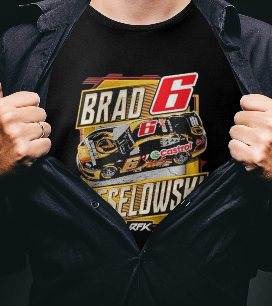 Brad Keselowski RFK Racing NASCAR Castrol Number 6 T-Shirt