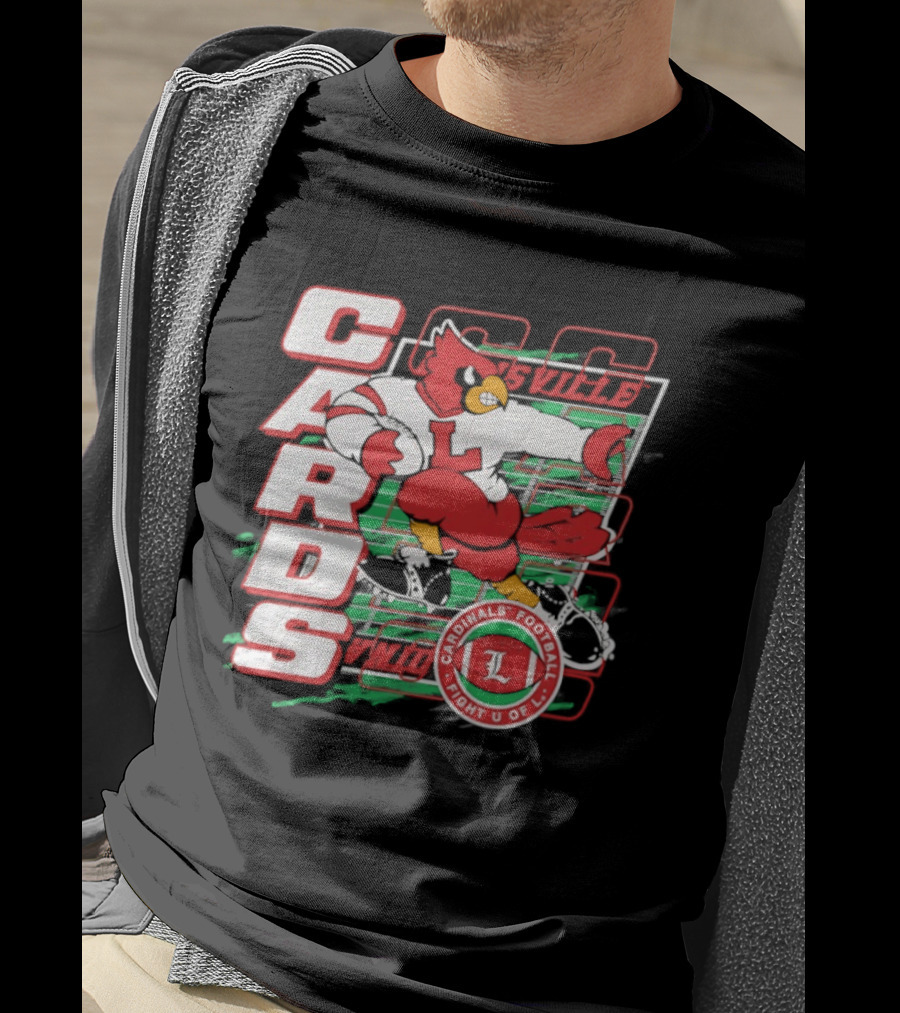 Cards Cardinals Football Fight U Of L Louisville T-Shirt