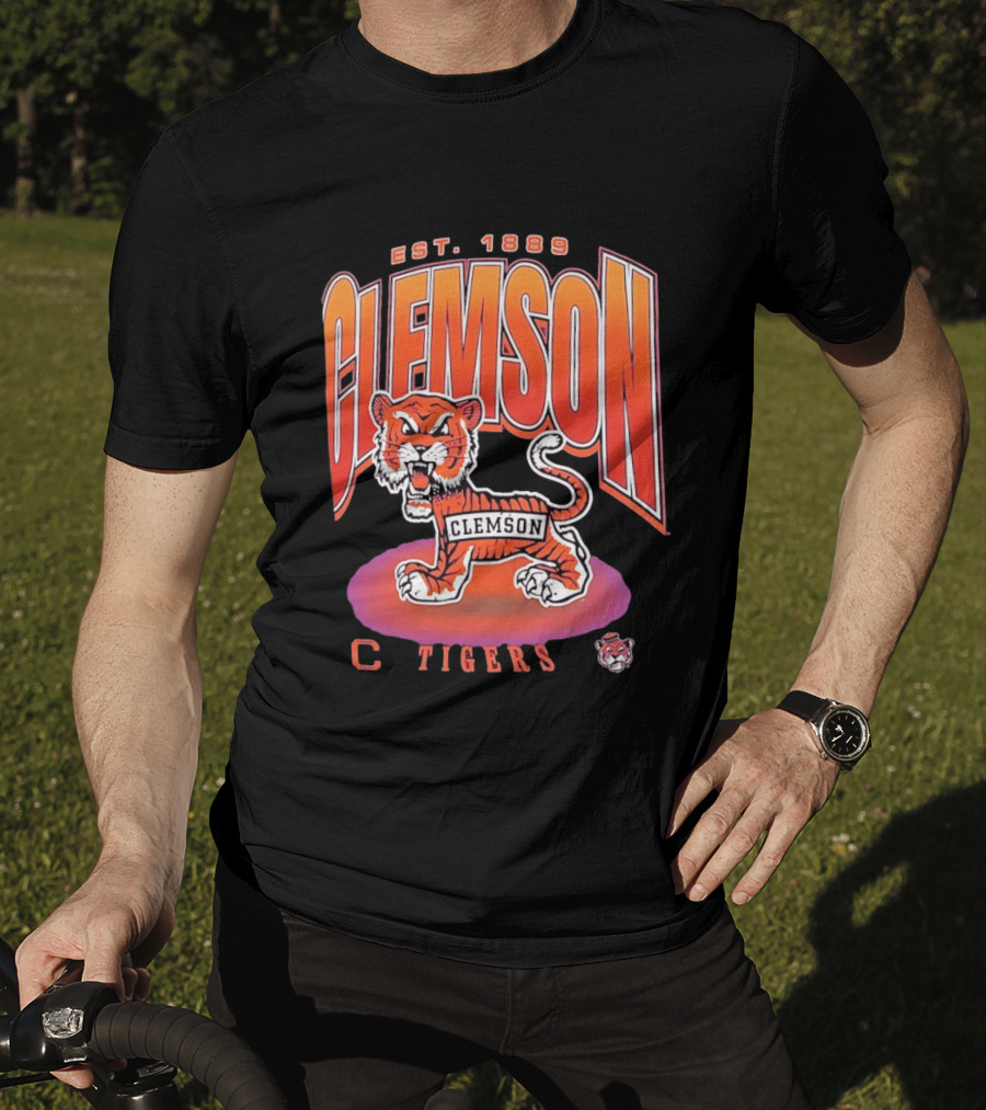 Clemson Tigers Est 1889 Iconic Clemson Football Tiger T-Shirt