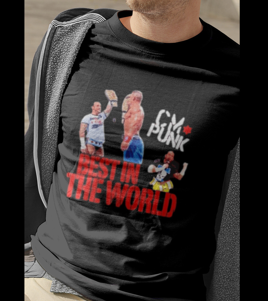 CM Punk WWE Best In The World Collage Wrestling T-Shirt