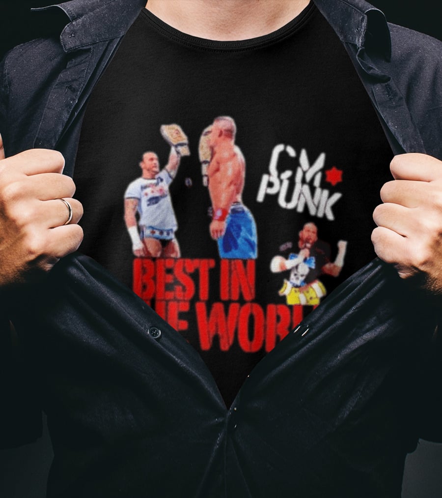 CM Punk WWE Best In The World Collage Wrestling T-Shirt