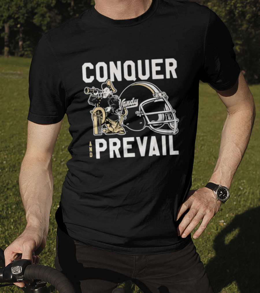 Vanderbilt Football Conquer And Prevail Helmet T-Shirt