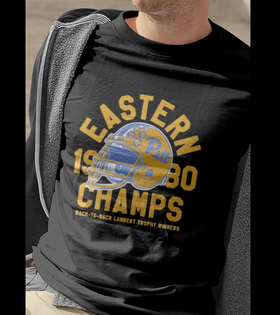 Eastern 1980 Champs Pitt Back To Back Lambert Trophy Winners Football Helmet T-Shirt