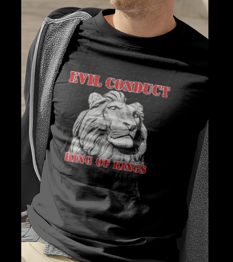 Evil Conduct King Of Kings Lion Oi Punk Skinhead T-Shirt