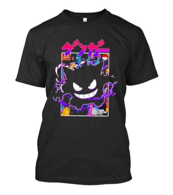 Gengar Ghost Poison Pokémon Pokedex Entry Kanji Manga T-Shirt