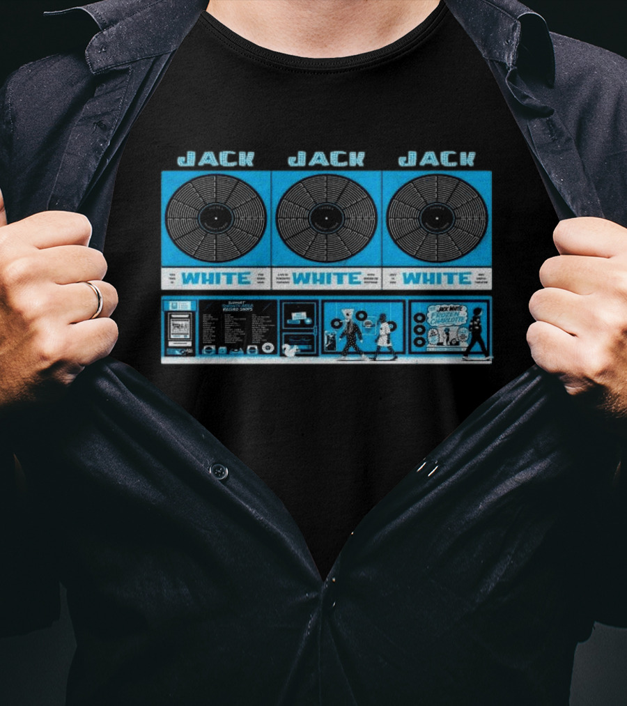 Jack White Toronto RBC Amphitheatre 07.14.2026 Vinyl Record Aesthetic Concert T-Shirt