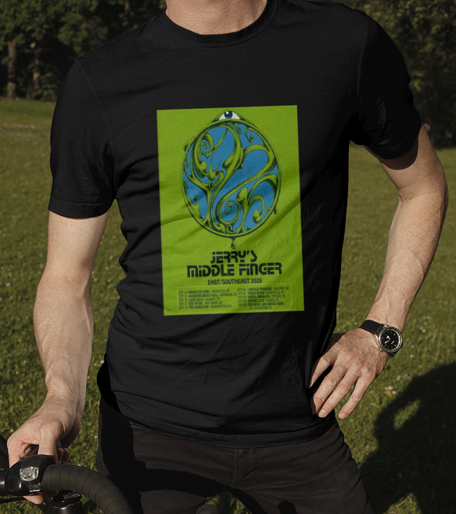 Jerry's Middle Finger East Southeast 2026 Tour Dates With Artistic Eye T-Shirt