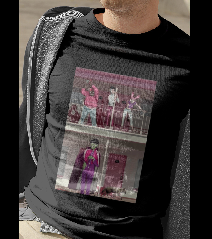 Gorillaz Motel Room 13 And 23 Anime Style Character Scene T-Shirt