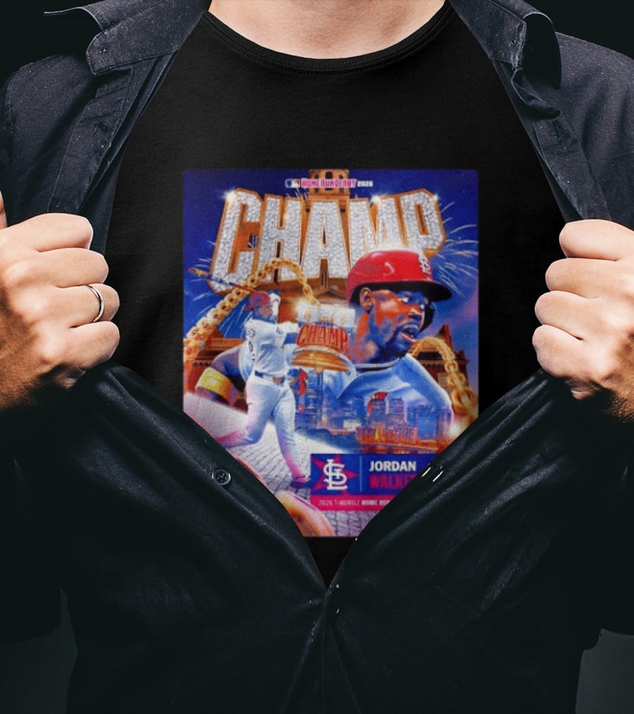 Jordan Walker St. Louis Cardinals Champ 2026 MLB Home Run Derby Champion T-Shirt
