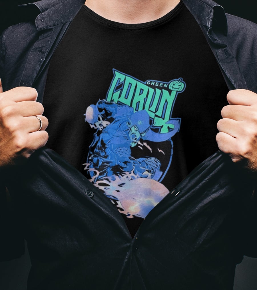 Green Goblin Pumpkin Marvel Comic Book Character Villain T-Shirt