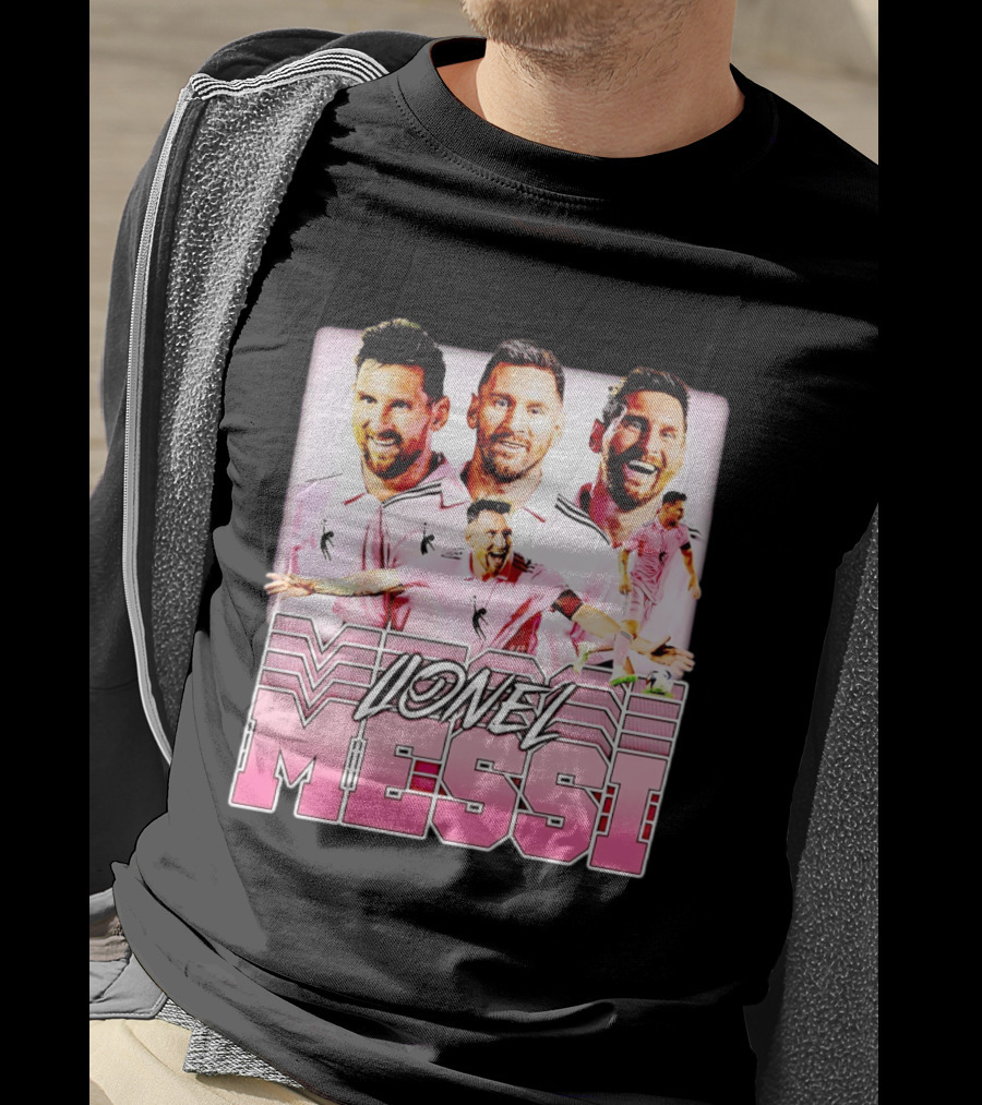 Lionel Messi Inter Miami Celebration Pink Jersey T-Shirt