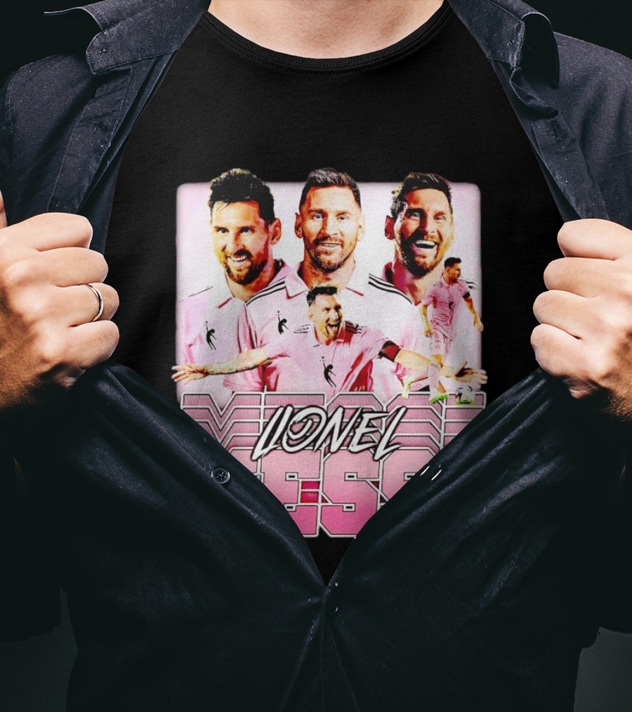 Lionel Messi Inter Miami Celebration Pink Jersey T-Shirt