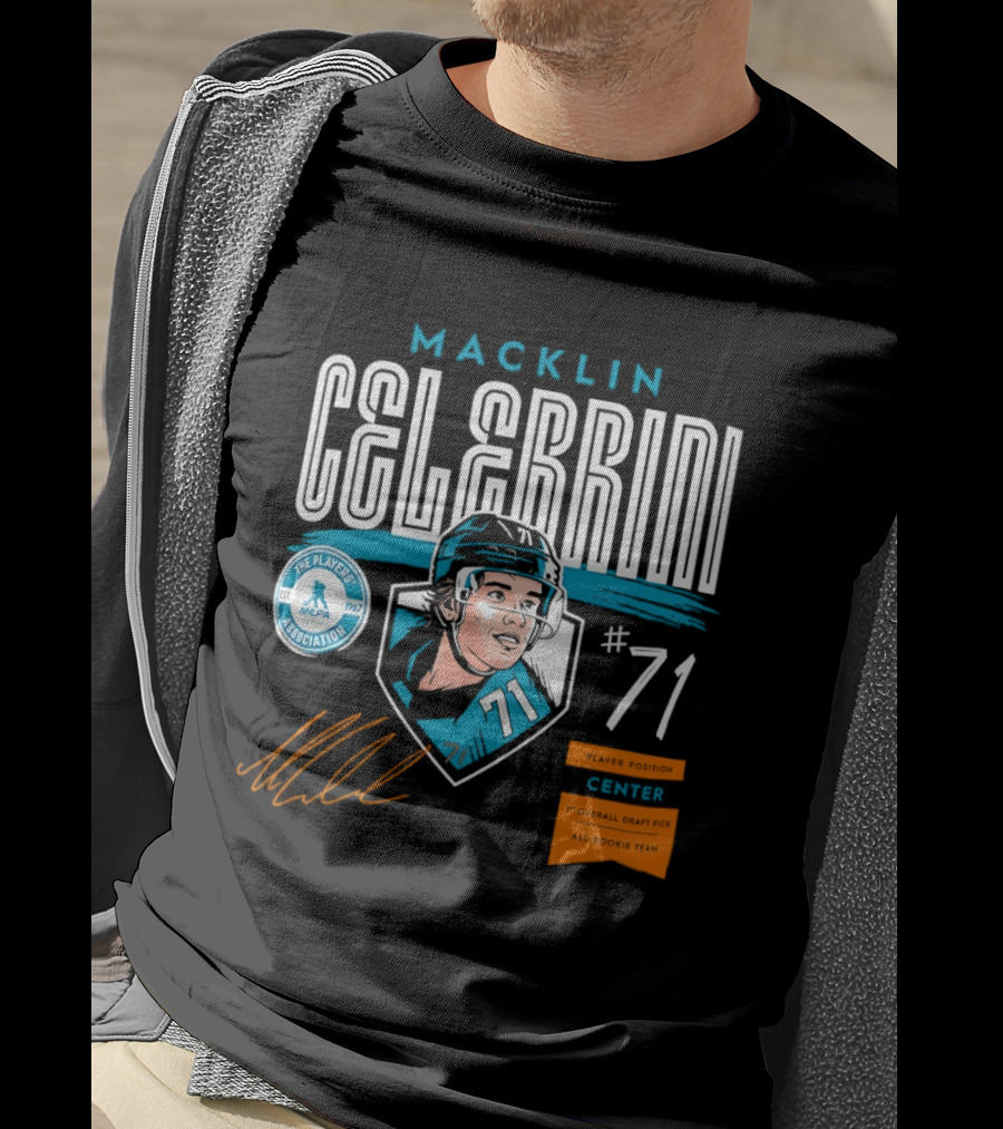 Macklin Celebrini NHLPA Player Association 71 T-Shirt